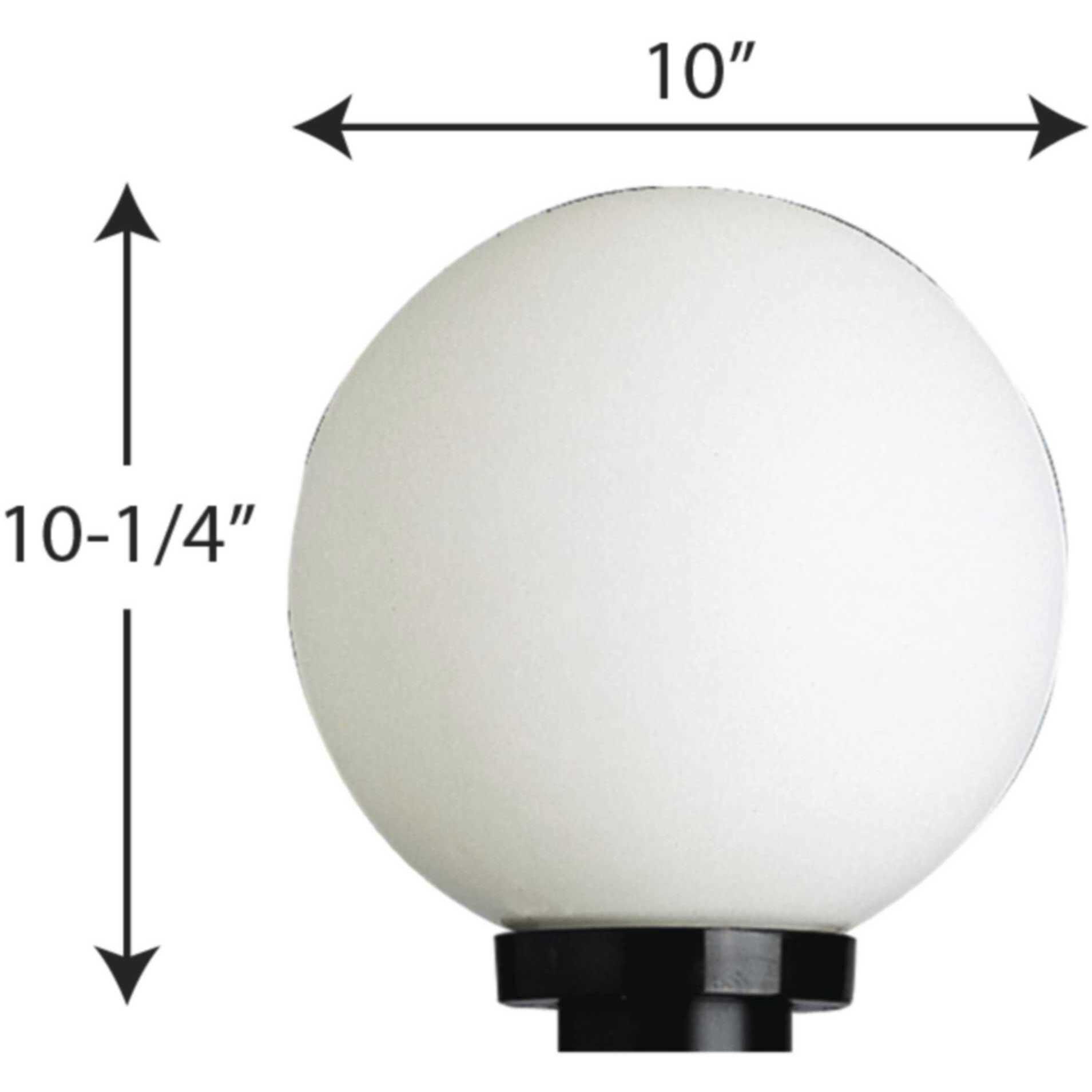 Acrylic Globe 1 Light 10.25 inch Matte Black Outdoor Post Lantern