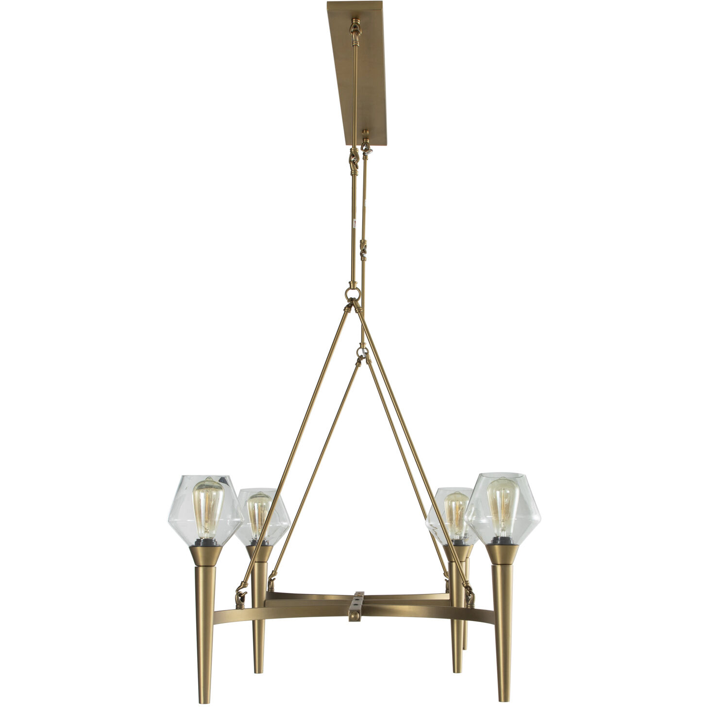 Kimbrell 6 Light 43.75 inch Matte Antique Brass / Clear Glass Chandelier Ceiling Light