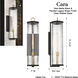 Cara 1 Light 27.5 inch Legacy Brass and Dark Matte Black Outdoor Wall Sconce
