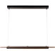 Plank LED 48 inch Black and Maple Wood Accent Pendant Ceiling Light in Black/Maple Wood