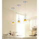 Double Glass LED 4.25 inch Clear Yellow Mini Pendant Ceiling Light in Amber Glass