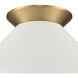 Cavendish 1 Light 16 inch Brushed Gold Semi Flush Mount Ceiling Light