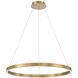 Lunar 32.25 inch Aged Brass Pendant Ceiling Light