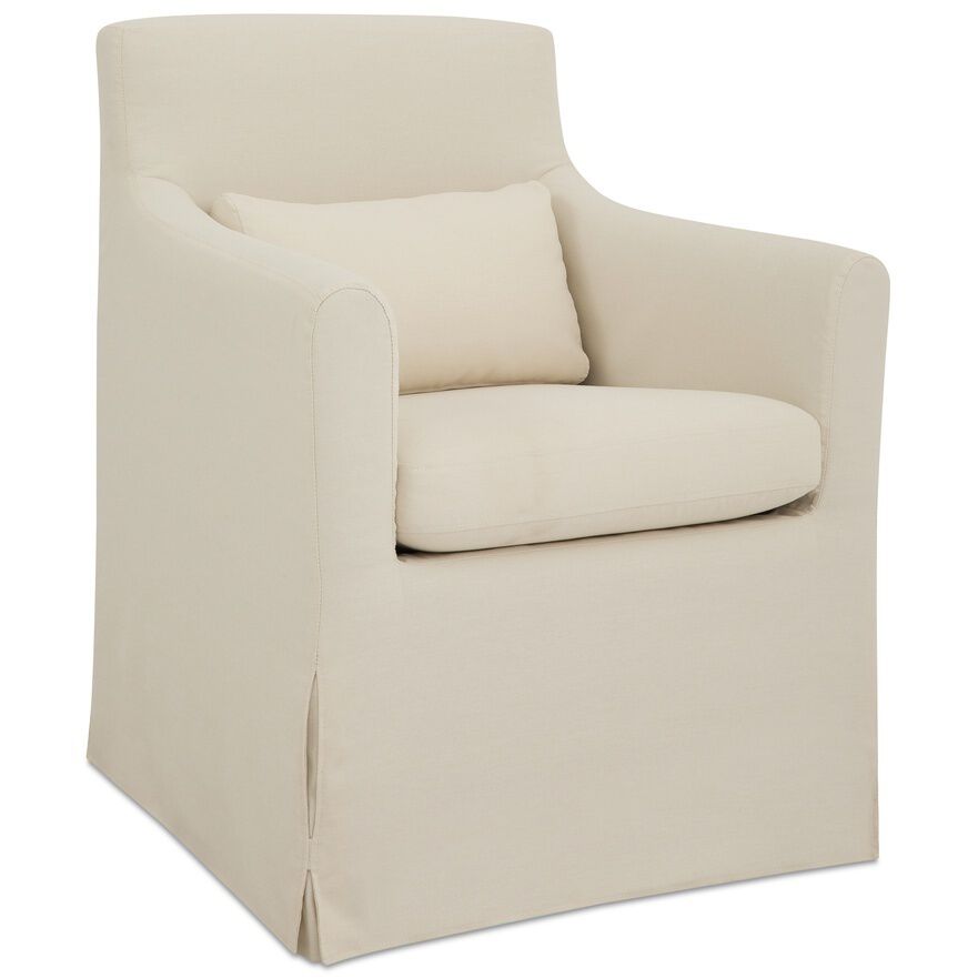 Lydia White Outdoor Slipcover Dining Chair