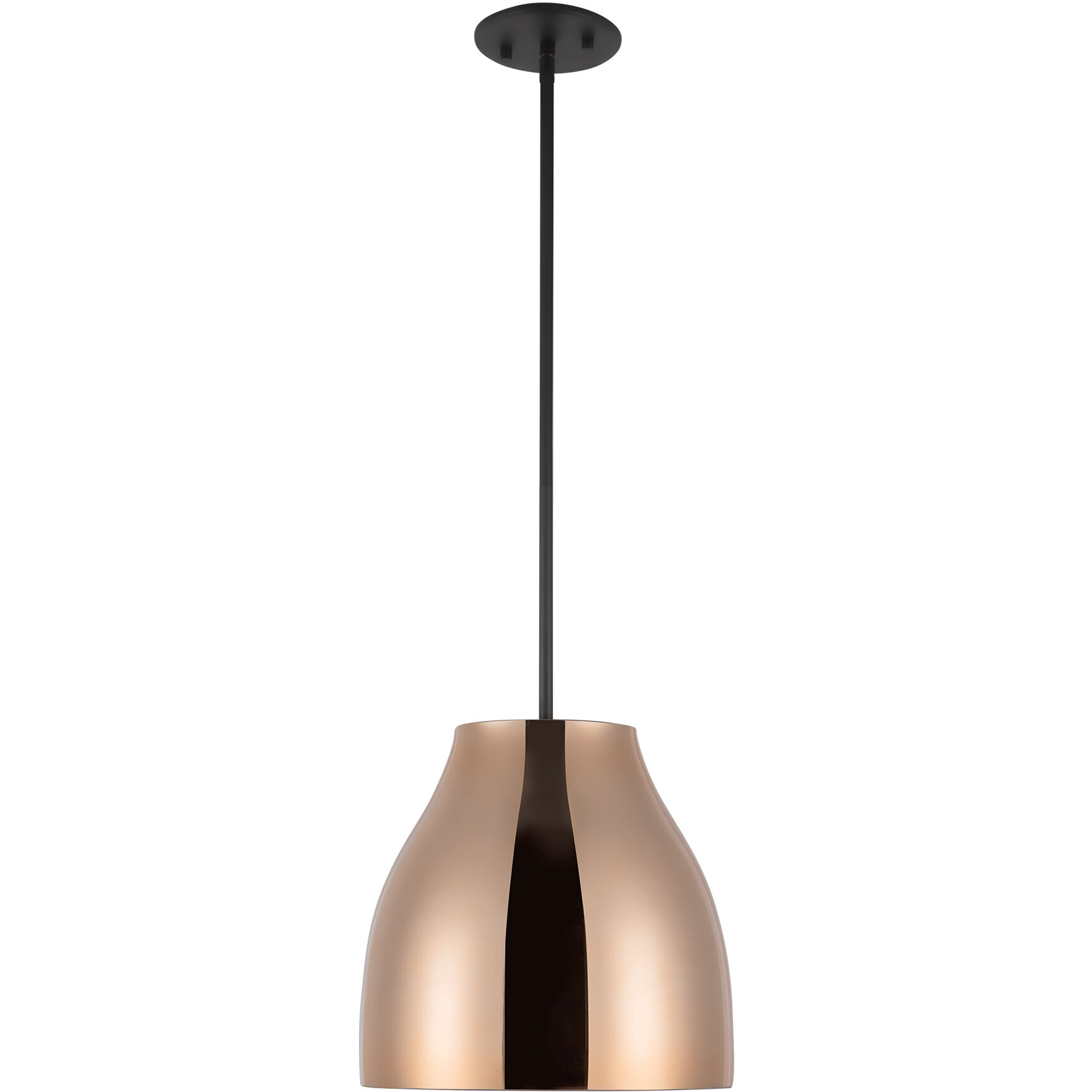 Trinity Pendant Ceiling Light in Copper Glass