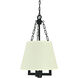 Bistro 4 Light 15 inch Matte Black Mini Chandelier Ceiling Light