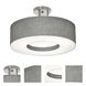 Montclair LED 19.25 inch Satin Nickel Semi-Flush Mount Ceiling Light in Grey