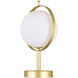 Da Vinci 15 inch 7.00 watt Brass Table Lamp Portable Light