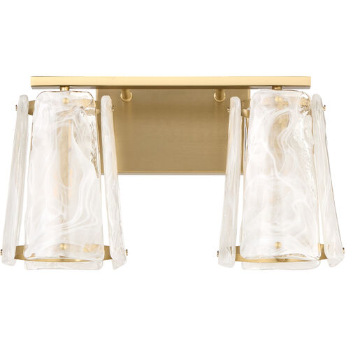 Prestige 2 Light 17 inch Aged Brass Vanity Light Wall Light
