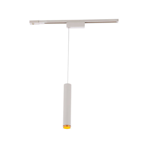 Silo Pendants 1 Light 120 White/Gold Track Head Ceiling Light in 4000K