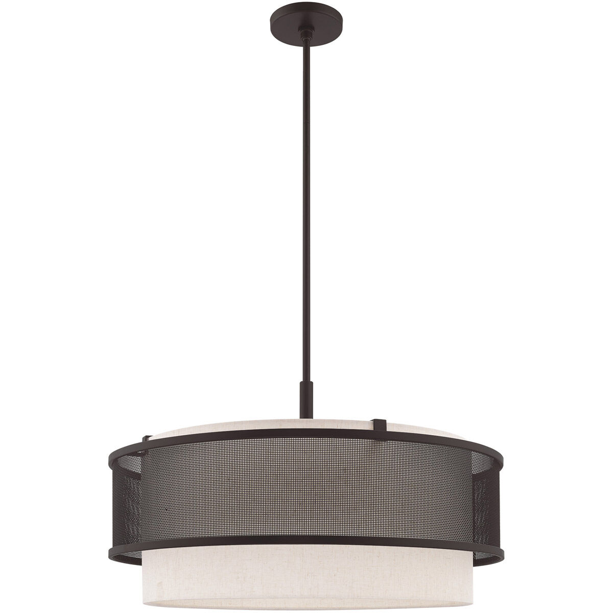 Braddock 5 Light 24 inch Bronze Pendant Chandelier Ceiling Light