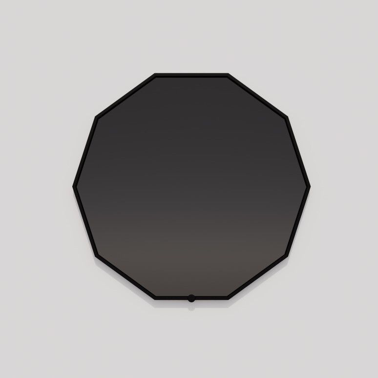 Deca 36 X 36 inch Black LED Lighted Mirror, Vanita by Oxygen