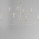 Charlton 9 Light 48 inch Weathered White and Gold Leaf Multi-Tier Chandelier Ceiling Light