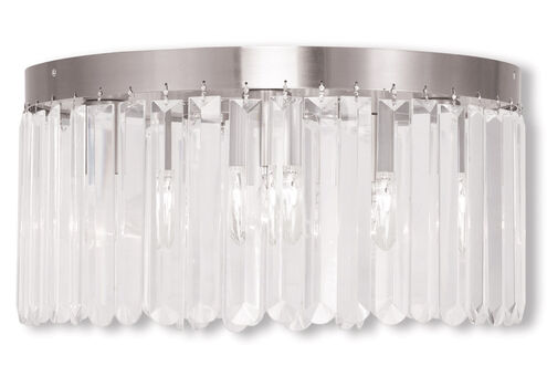 Ashton 5 Light 16 inch Brushed Nickel Flush Mount Ceiling Light