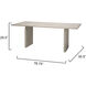 Arc 78.75 X 29.5 inch White Wash Dining Table, Inline
