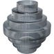 Ribbed Geometric 9.8 X 9.1 inch Vase in Smoke