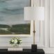 Suranne 32.5 inch 150.00 watt Antique Brass and Black Marble Table Lamp Portable Light