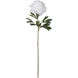 Faux Peony White Stems