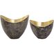 Hansen 11.75 X 9.75 inch Bowl in Black and Brass