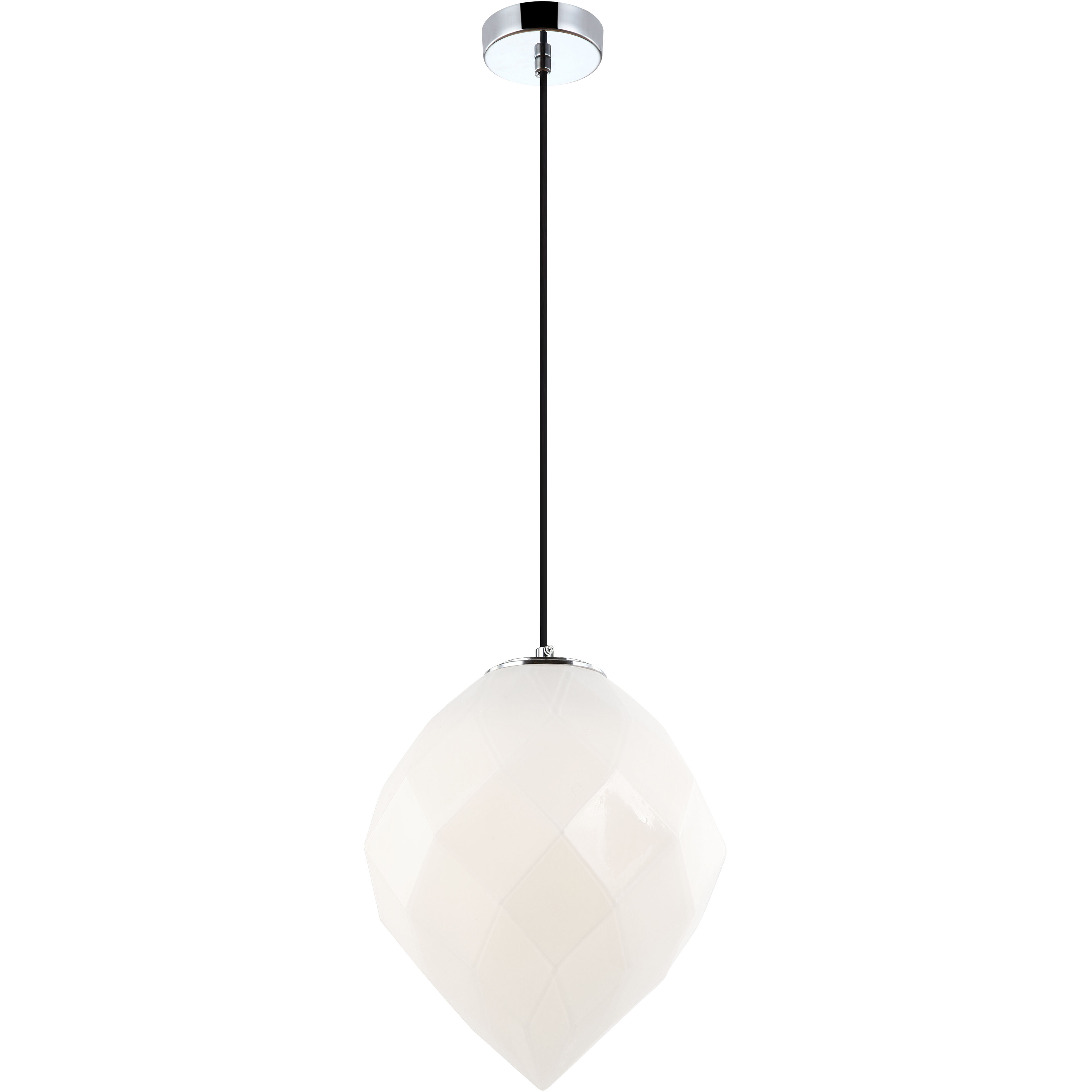 Gemma 1 Light 9.88 inch White Pendant Ceiling Light in Opal