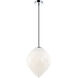 Gemma 1 Light 9.88 inch White Pendant Ceiling Light in Opal