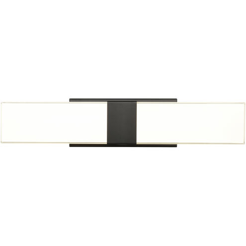 Reciprocate LED 25 inch Matte Black Vanity Light Wall Light