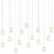 Dove 15 Light 48 inch Silver Multi-Drop Pendant Ceiling Light