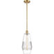 Ballston Windham LED 7 inch Satin Gold Mini Pendant Ceiling Light