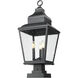 Raphael 3 Light 29.25 inch Sand Black Outdoor Pier Mounted Fixture