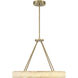 Divinely LED 29 inch Celeste Brass Chandelier Ceiling Light