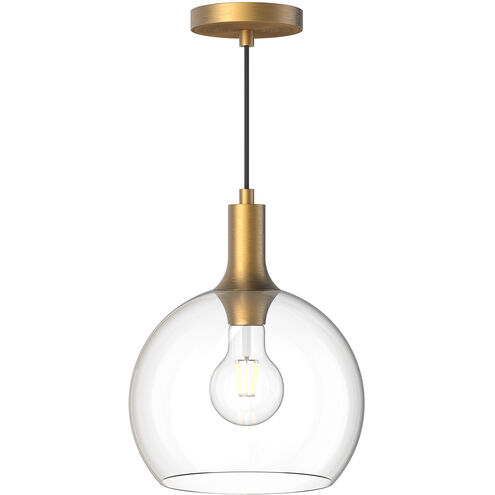 Alora Mood Castilla 1 Light 9.88 inch Aged Gold Pendant Ceiling Light in Clear