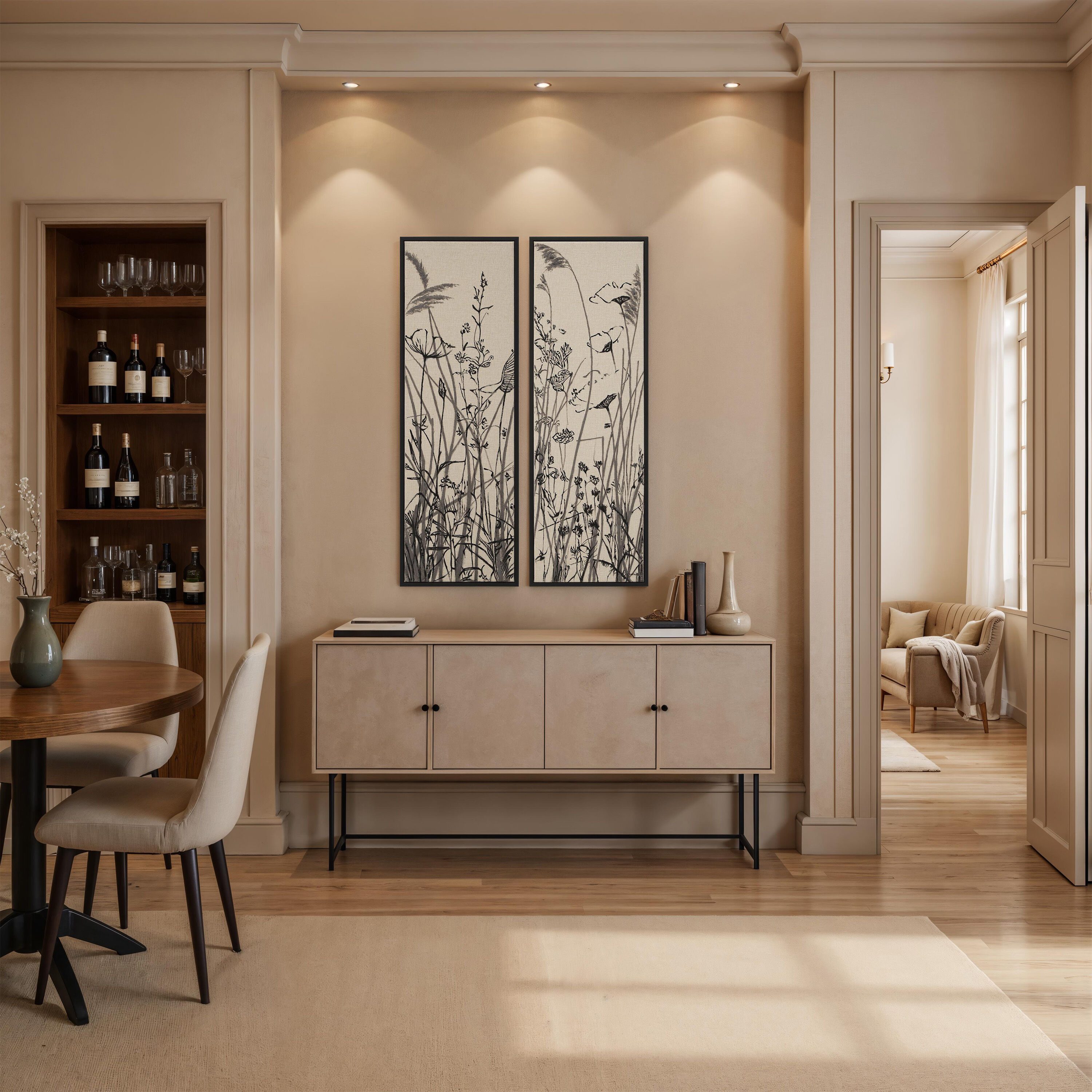 Karolina Multicolor and Black Canvas Art, Set of 2