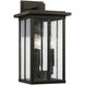 Barrett 3 Light 18 inch Oiled Bronze Outdoor Wall Lantern