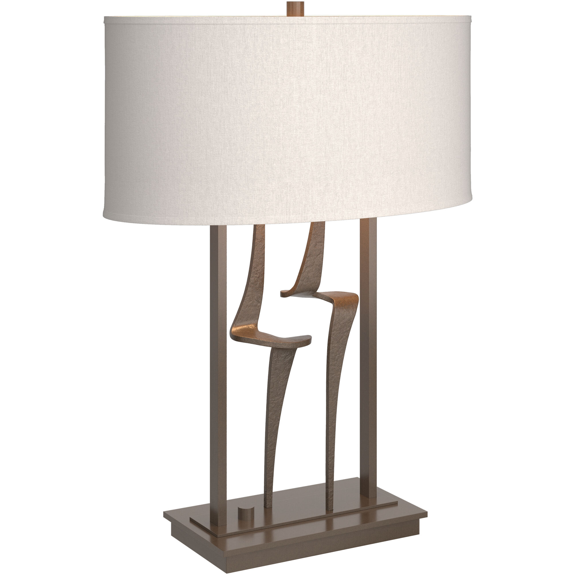 Antasia 24.7 inch 100 watt Bronze Table Lamp Portable Light in Flax