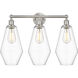 Cindyrella 3 Light 25 inch Brushed Satin Nickel Bath Vanity Light Wall Light in Clear Glass