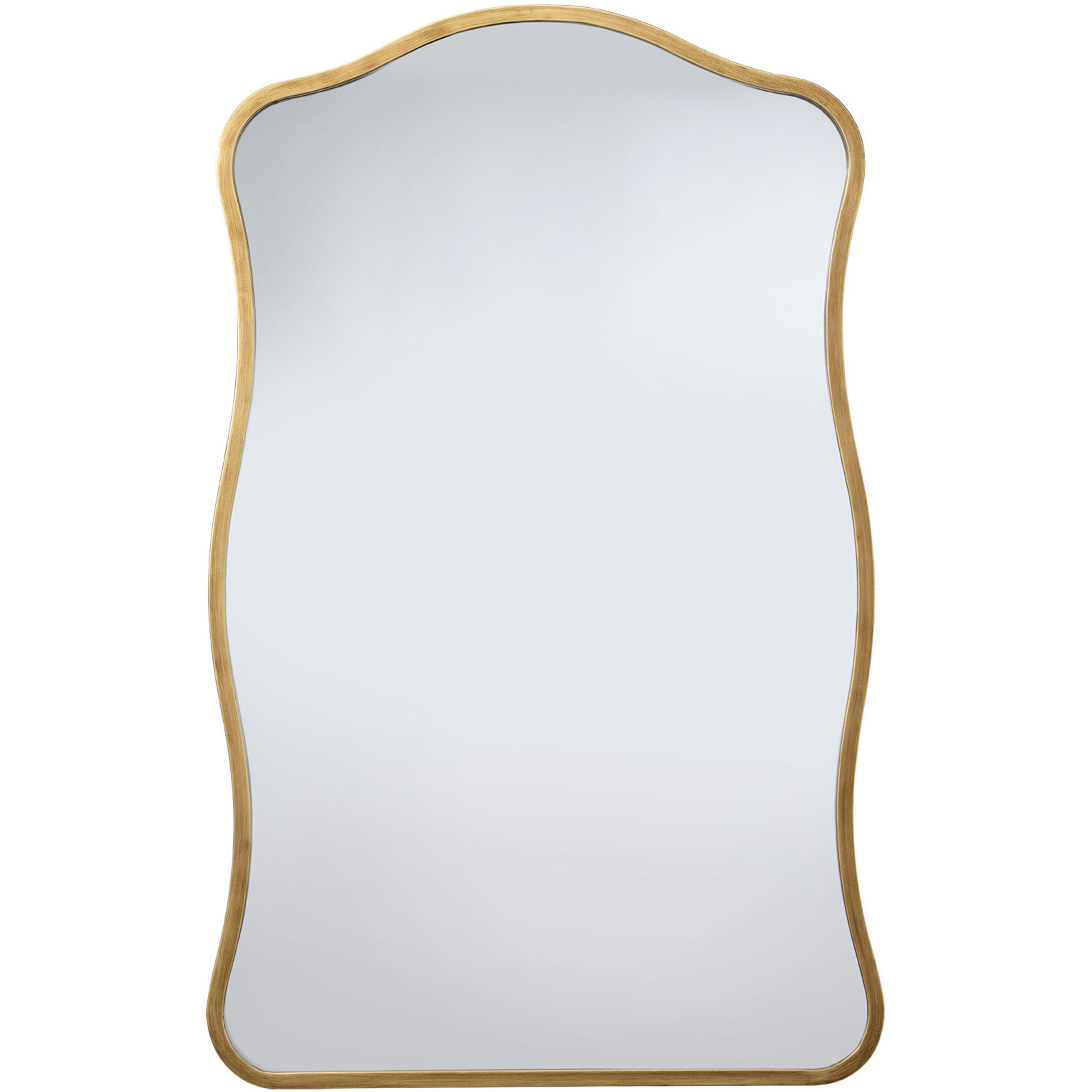 Aurora 38 X 24 inch Antique Brass Metal Mirror