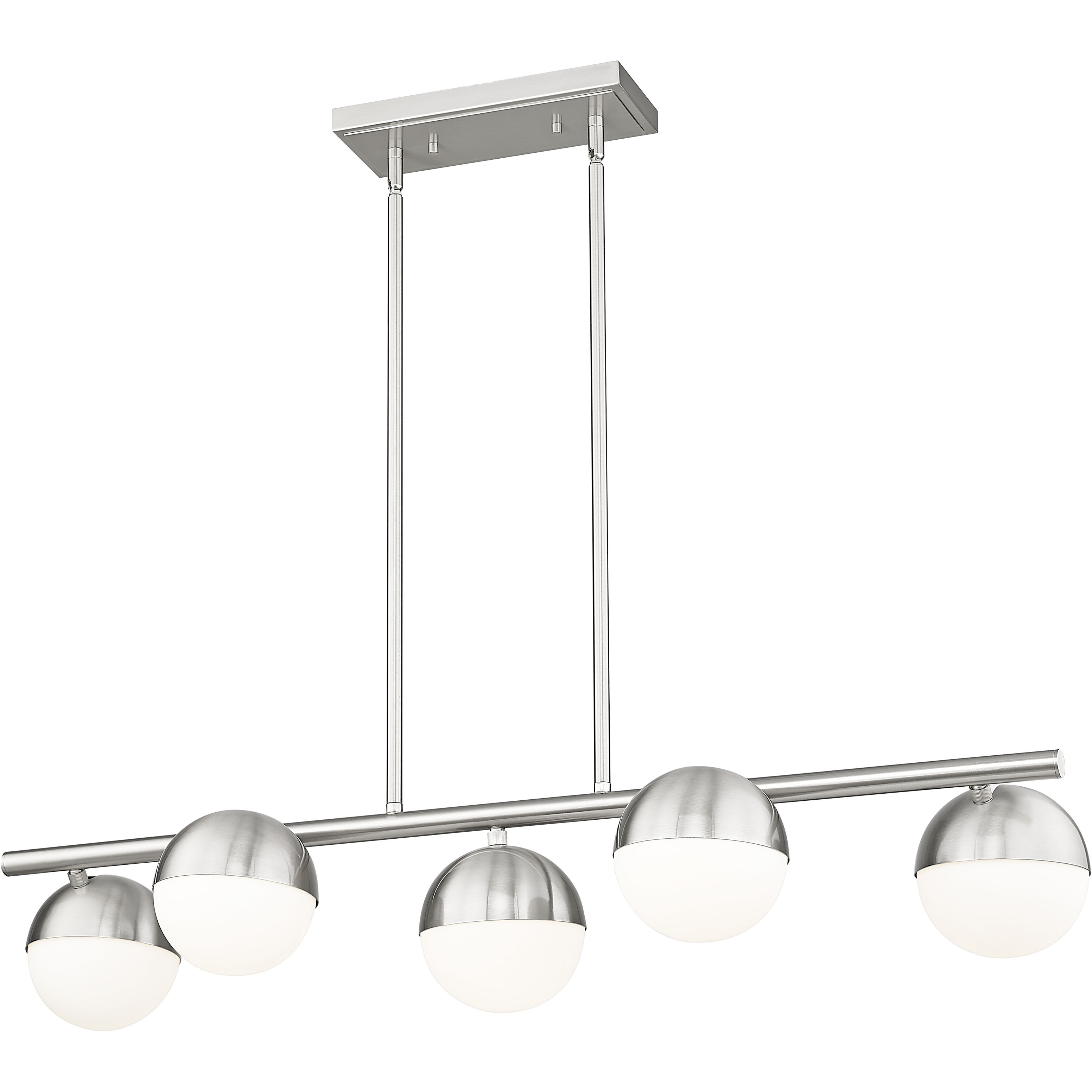 Realm Sphere Linear Chandelier Ceiling Light in Brushed Nickel