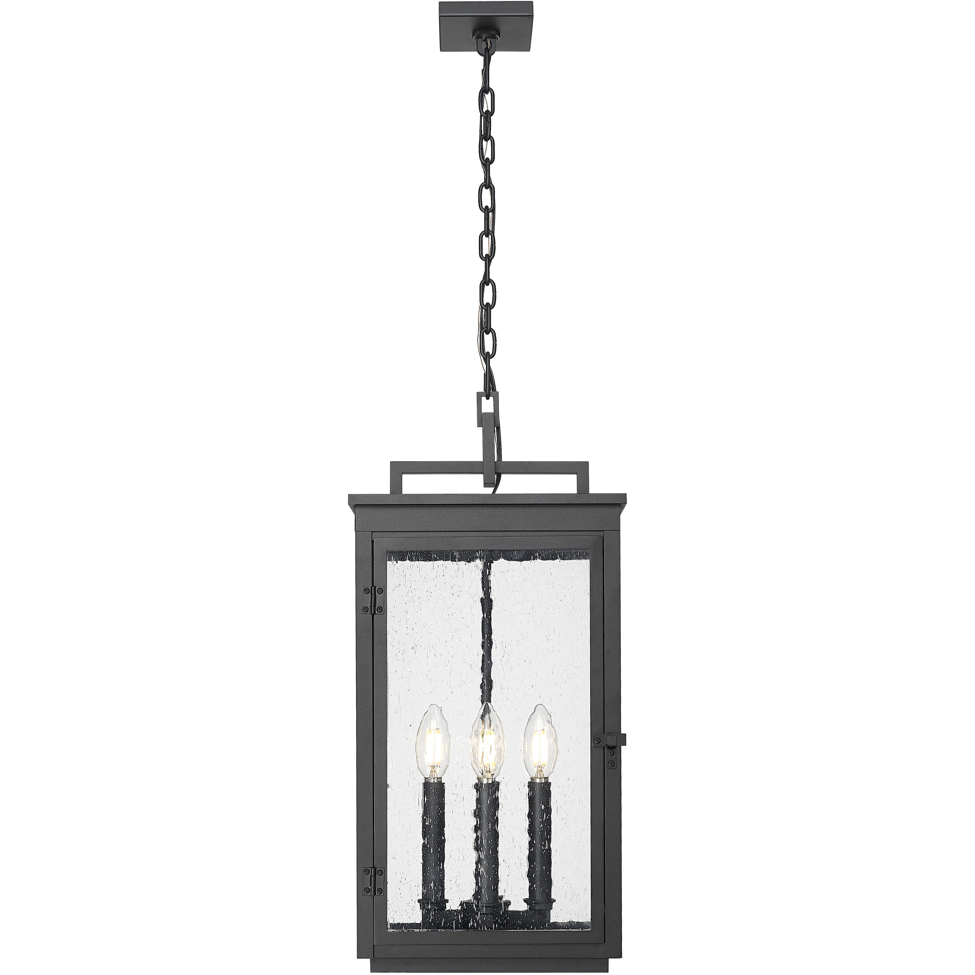 Hartwell 4 Light 10 inch Sand Black Outdoor Chain Mount Ceiling Fixture
