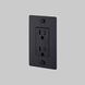 1G Duplex 125 Black Outlet