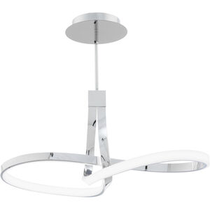 Mobius Linear Pendant Ceiling Light in Chrome, dweLED