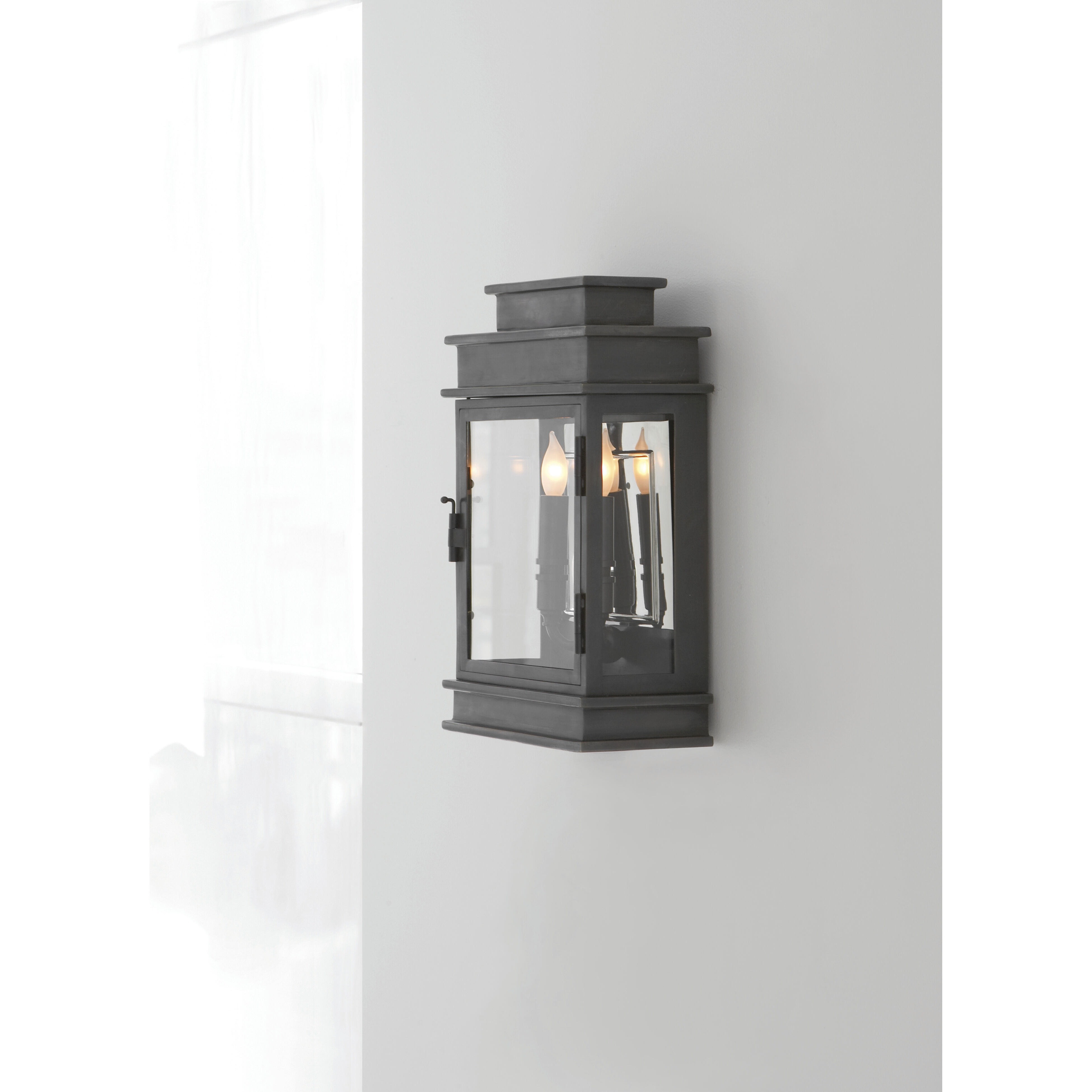 Chapman & Myers Linear Lantern 2 Light 15 inch Bronze Wall Lantern