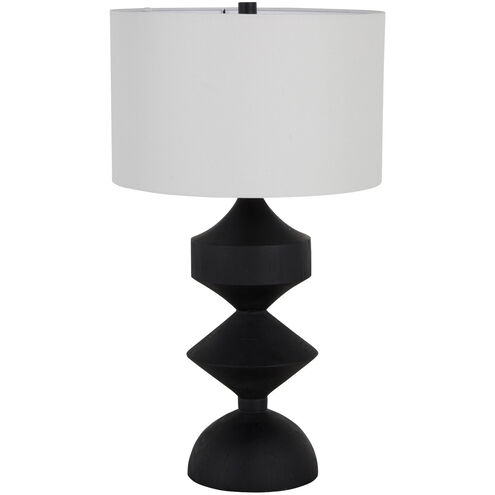Maddox 30 inch Plaster Black Table Lamp Portable Light