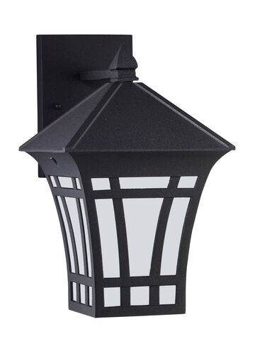 Herrington 1 Light 11.75 inch Black Outdoor Wall Lantern, Medium