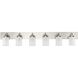 Merry 6 Light 48 inch Brushed Nickel Bath Vanity Light Wall Light