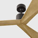 Adler 52 inch Midnight Black with Natural Honey ABS Blades Ceiling Fan