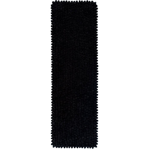 Nestle 96 X 30 inch Black Runner, Polyester