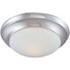 Fluor 2 Light 14.25 inch Brushed Nickel Flush Mount Ceiling Light