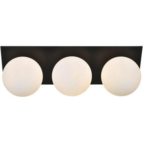 Jillian 3 Light 22 inch Black Bath Sconce Wall Light