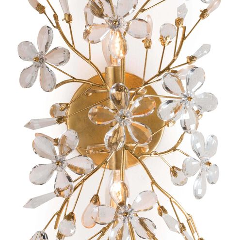 Cheshire 4 Light 30 inch Gold Leaf Wall Sconce Wall Light
