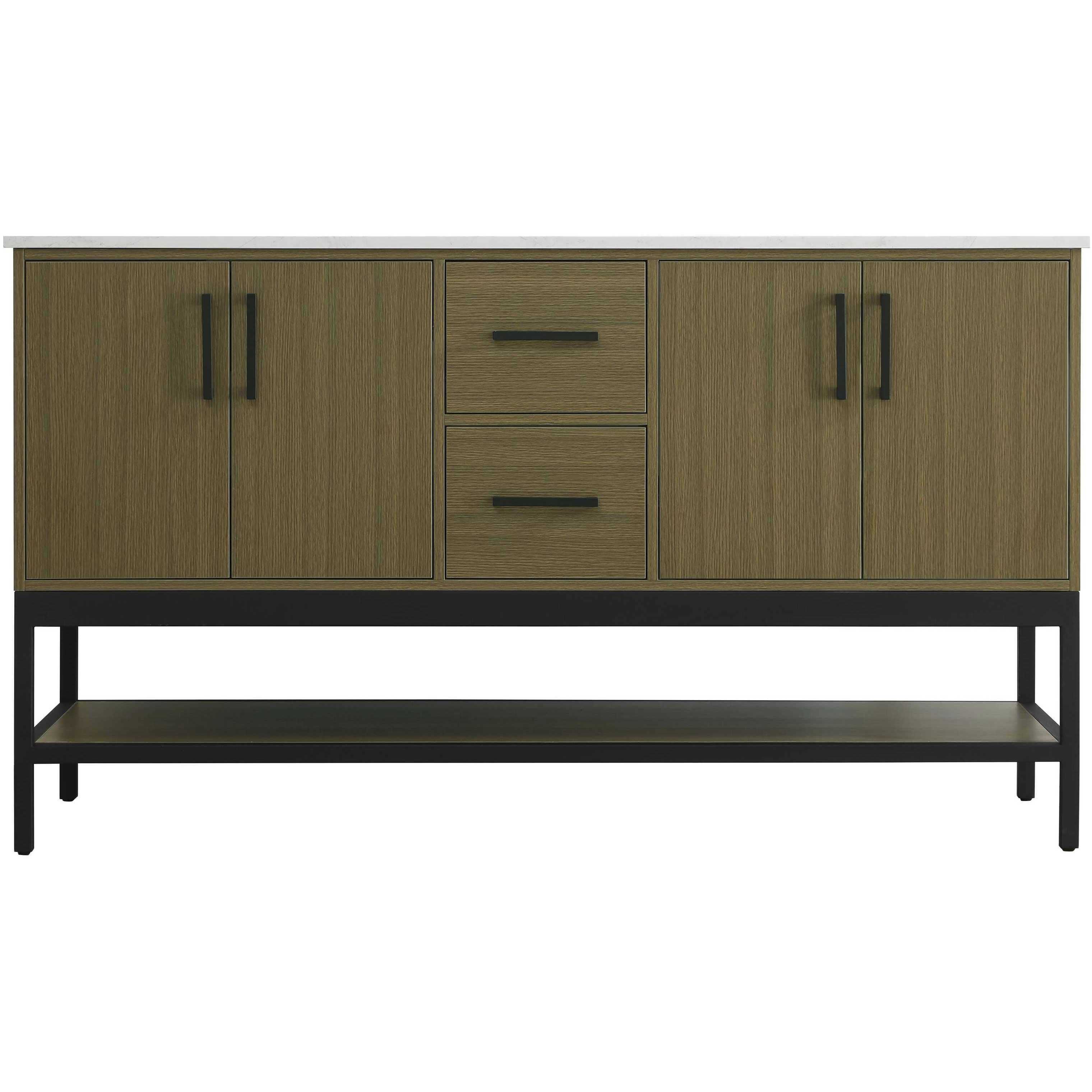 Lennox 60 X 34 inch Chestnut Brown Bathroom Vanity Cabinet